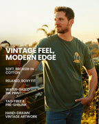 Cactus Vista Vintage Men's Graphic T-Shirt