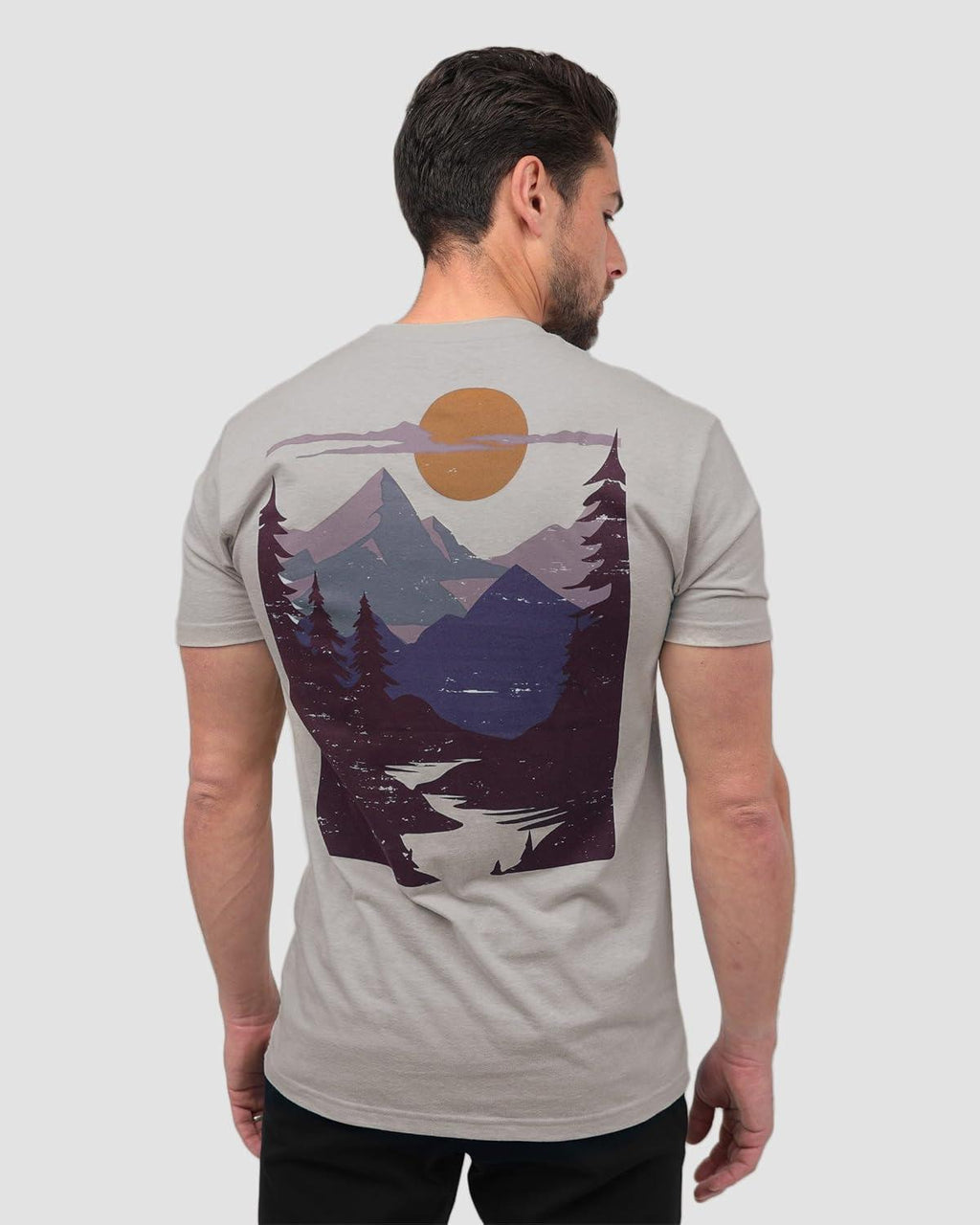 Purple Peaks Men's Graphic T-Shirt