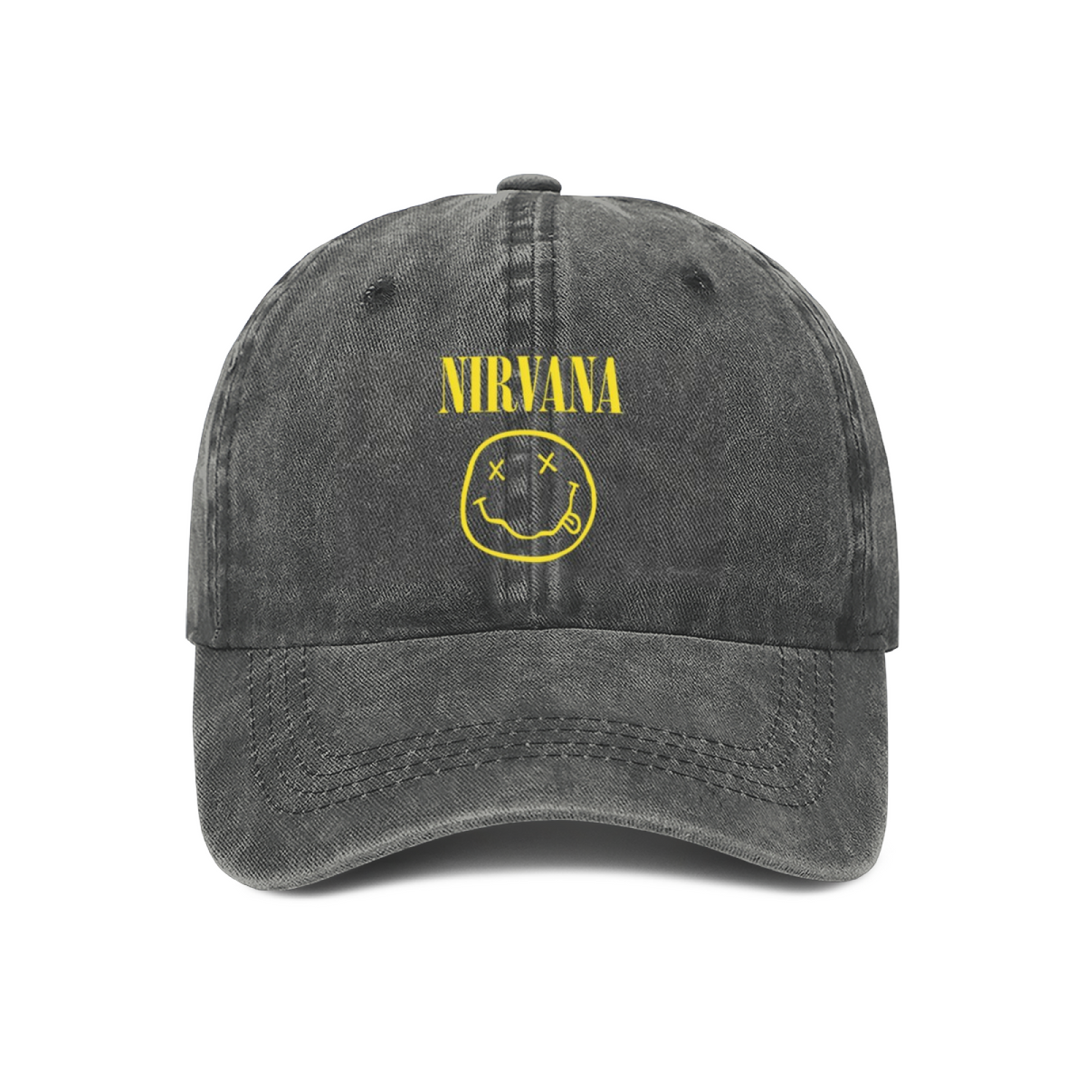 Nirvana Classic Smiley Washed Baseball Cap