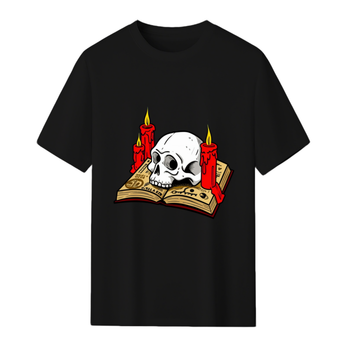 Magic Spellbook Skull Graphic T-Shirt