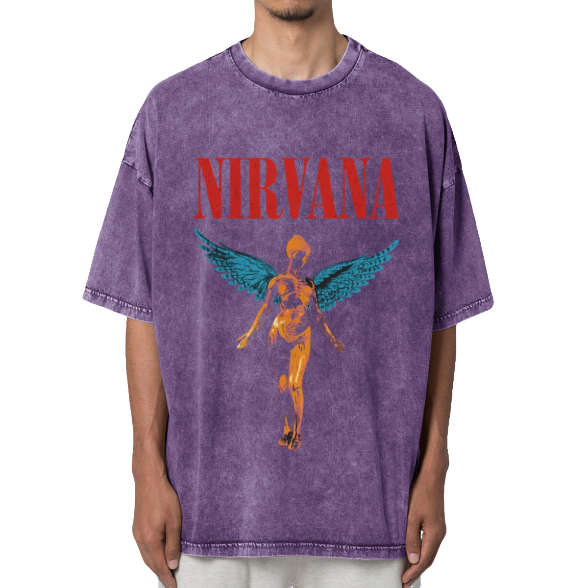 Nirvana In Utero Winged Angel Washed Tee