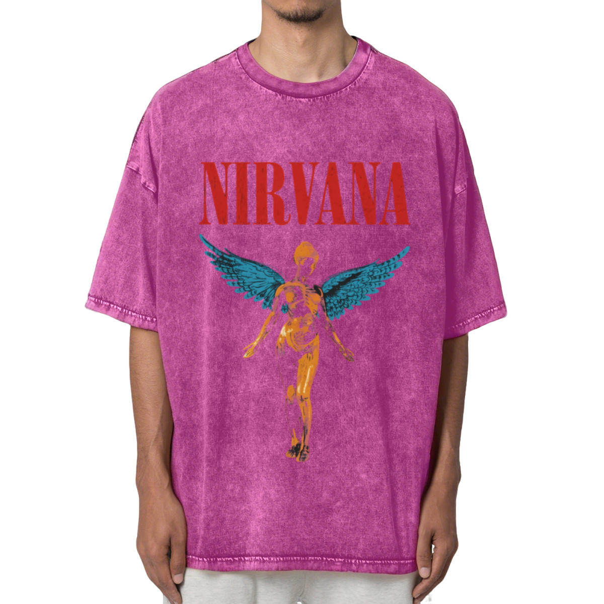 Nirvana In Utero Winged Angel Washed Tee