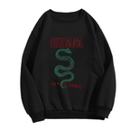 Crewneck sweatshirt product image with Serve the Servants song-inspired illustration