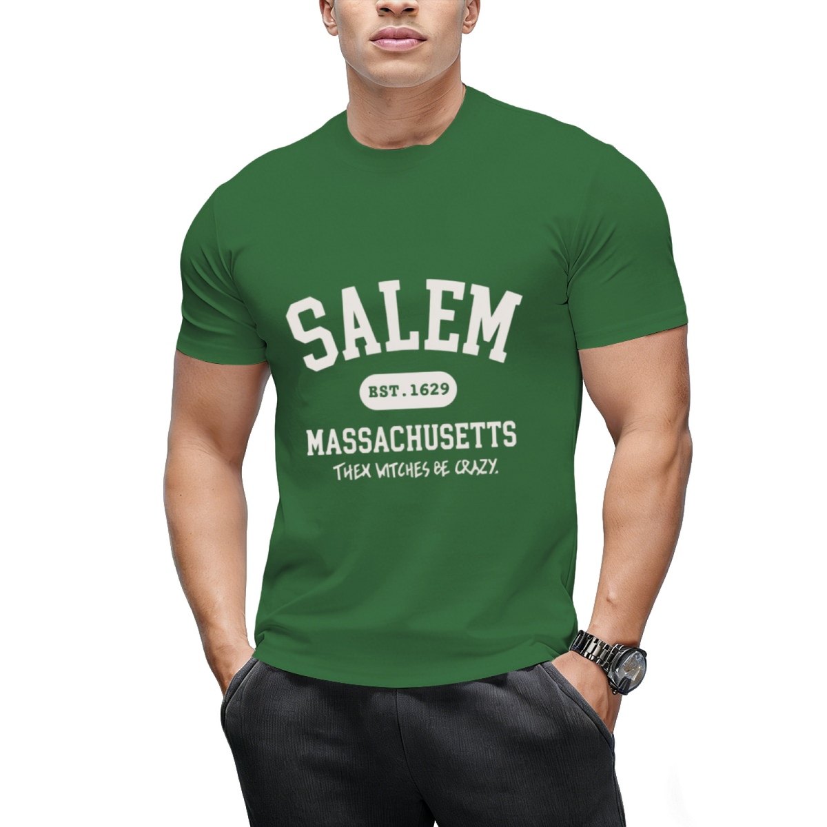 Salem Massachusetts - Where the Witches Be Crazy Graphic T-Shirt