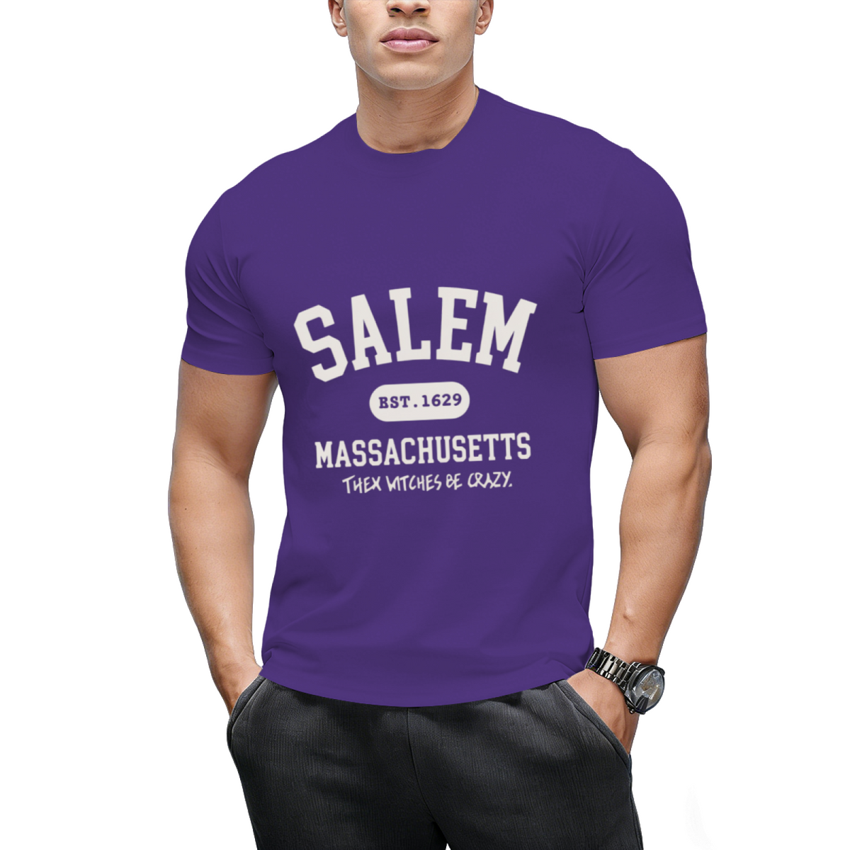 Salem Massachusetts - Where the Witches Be Crazy Graphic T-Shirt