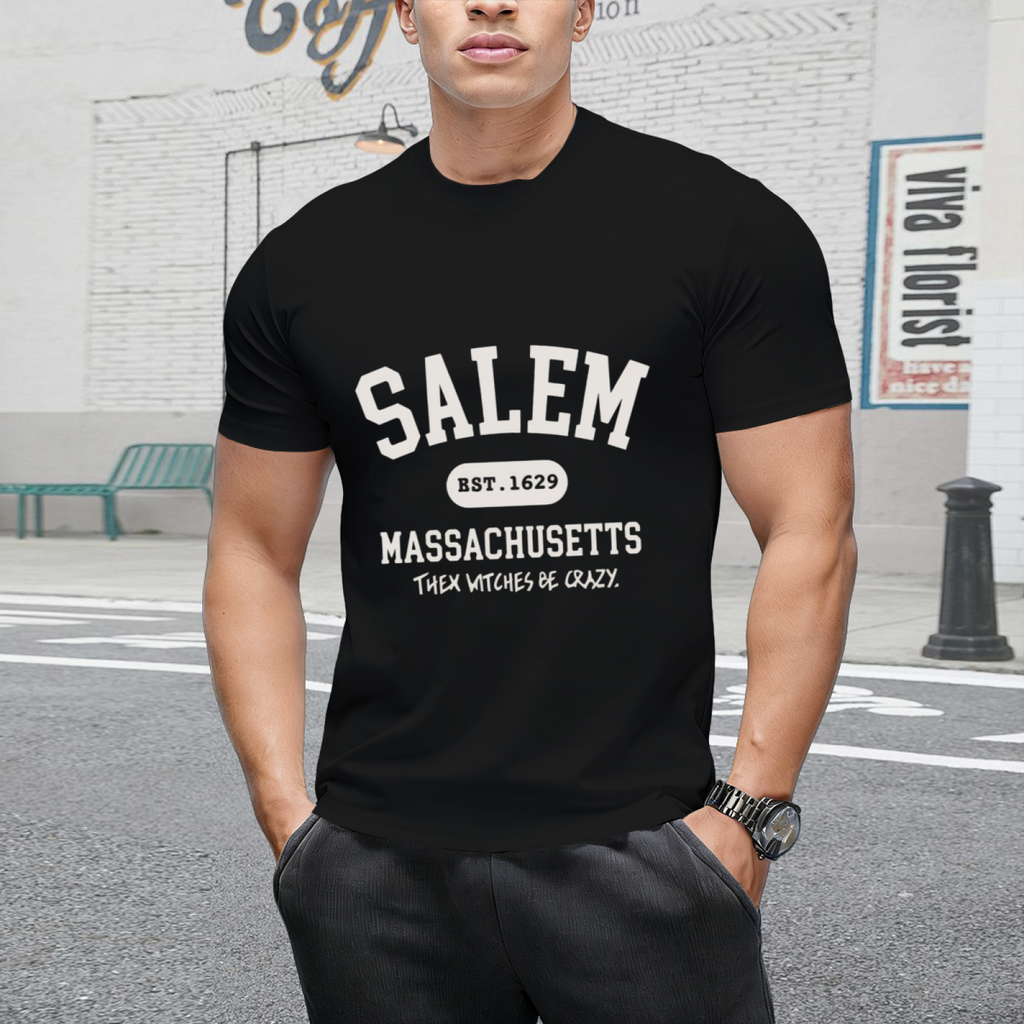 Salem Massachusetts - Where the Witches Be Crazy Graphic T-Shirt