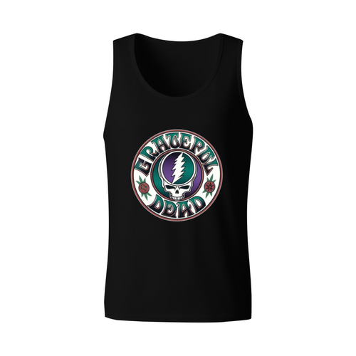 Grateful Dead Blue with a logo on a white background graphic tank top product image