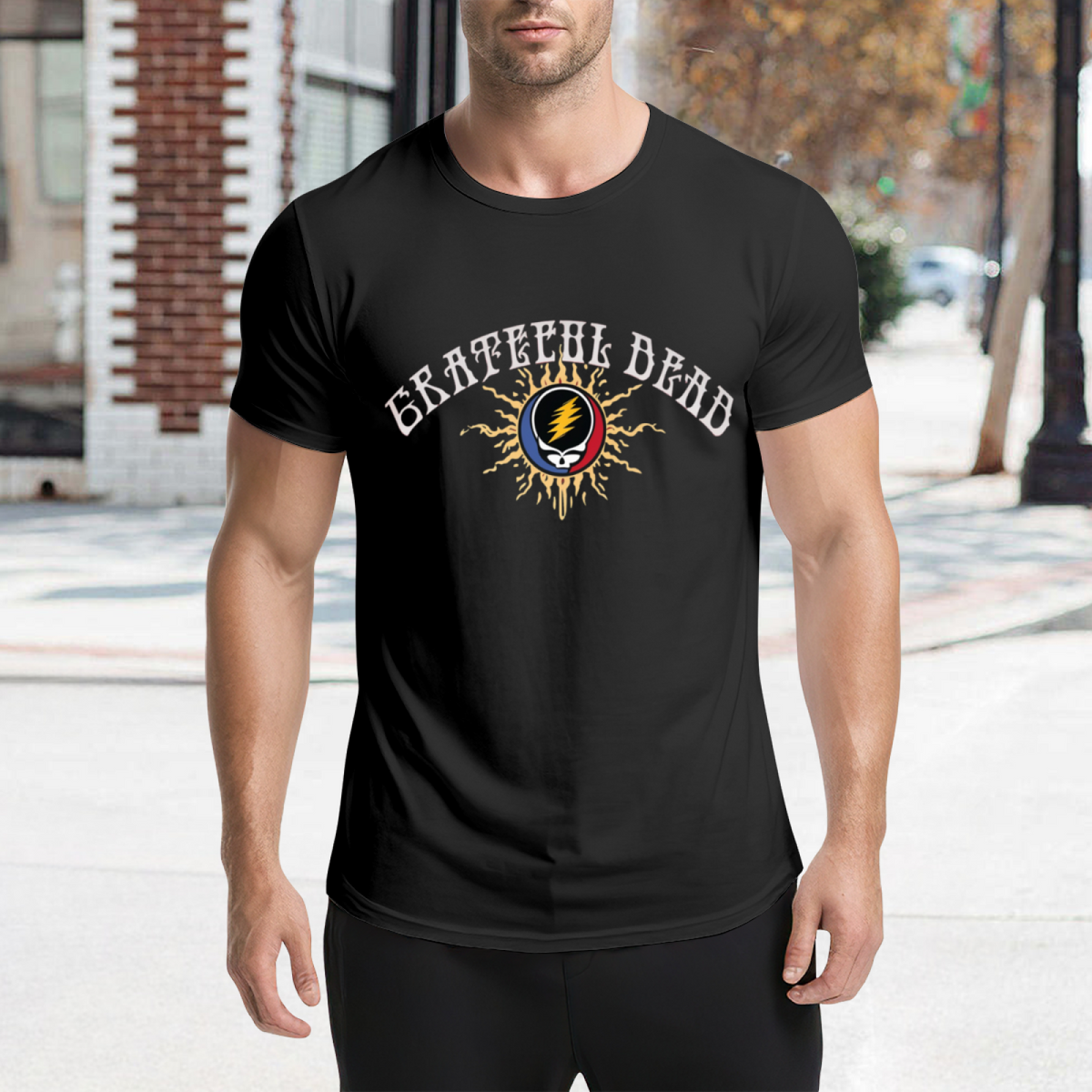 Grateful Dead Flames Steal Your Face graphic T-shirt product image