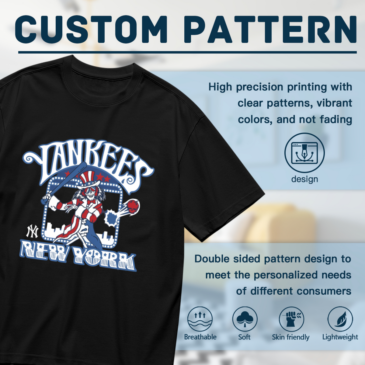 Grateful Dead Homage Yankees graphic T-shirt product image