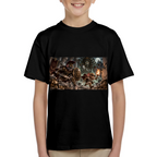 Moonlit Monster Duel Kid's T-Shirt for Halloween