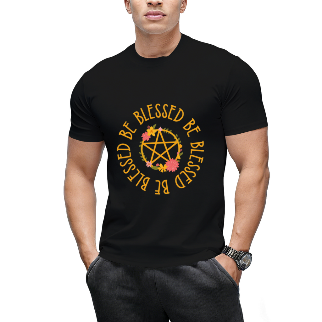 Midsummer Floral Pentacle Design Graphic T-Shirt