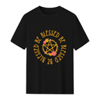 Midsummer Floral Pentacle Design Graphic T-Shirt