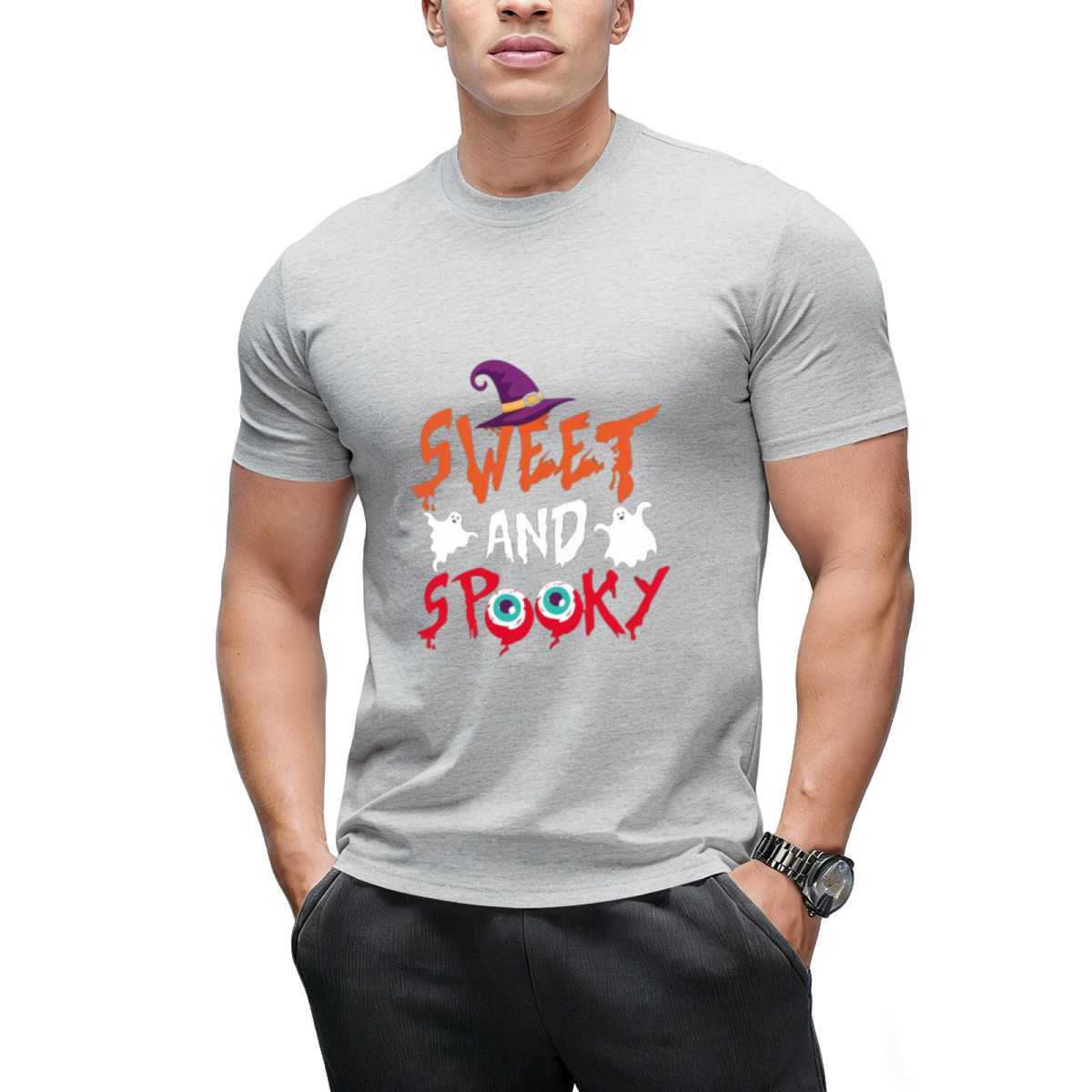 Sweet and Spooky Halloween Graphic T-Shirt