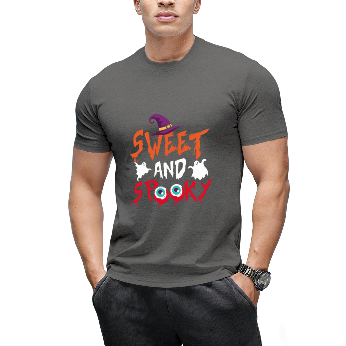 Sweet and Spooky Halloween Graphic T-Shirt