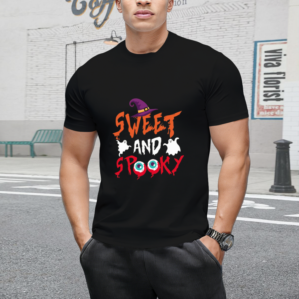 Sweet and Spooky Halloween Graphic T-Shirt