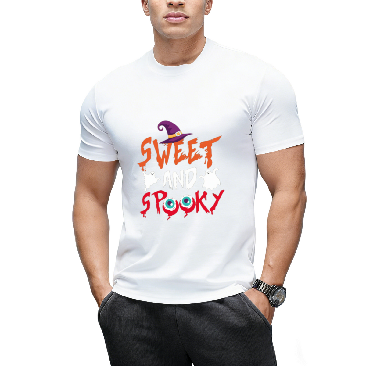 Sweet and Spooky Halloween Graphic T-Shirt