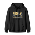 Hoodie product image with nevermind blue yellow logo artwork, black colorway