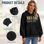 Hoodie product image with nevermind blue yellow logo artwork