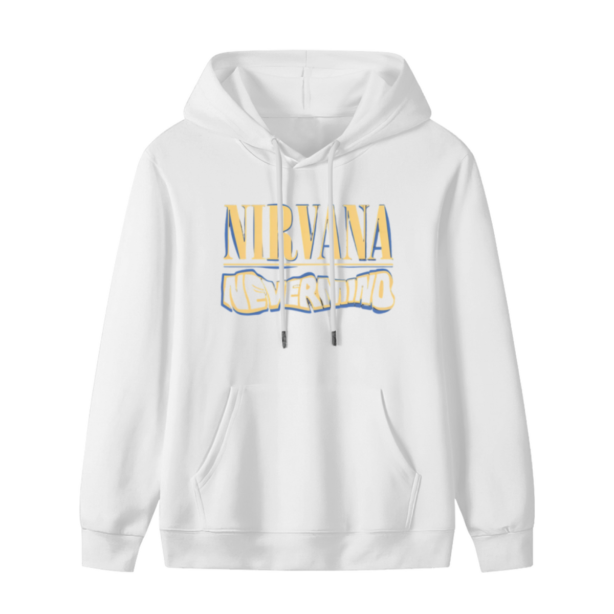 Nirvana Nevermind Blue Yellow Logo Hoodie