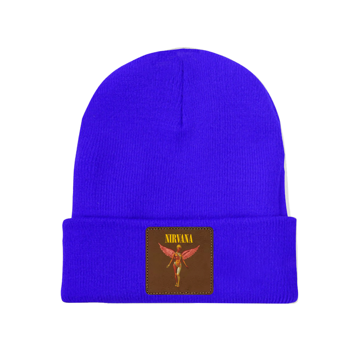 Nirvana In Utero Album Square Patch Knit Beanie