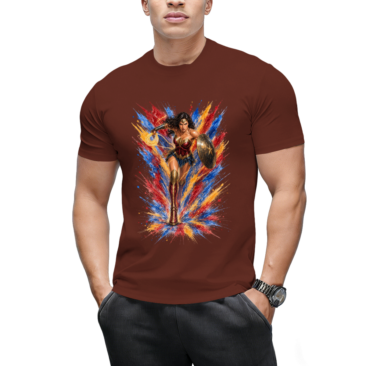Neon Warrior Glow Men's T-Shirt for Summer Nights