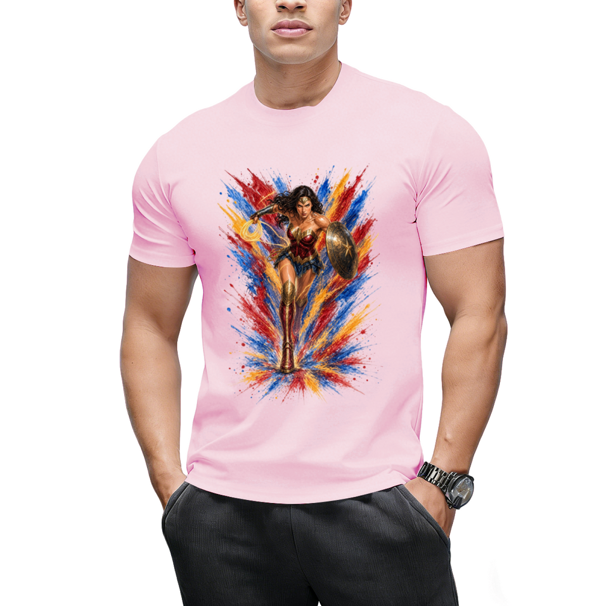 Neon Warrior Glow Men's T-Shirt for Summer Nights