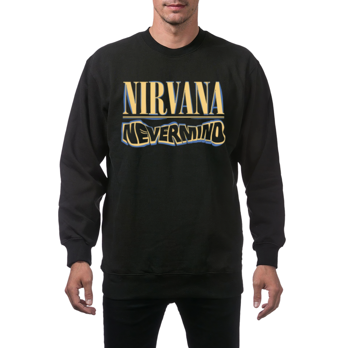 Artwork preview for Nirvana Nevermind Logo Crewneck Sweatshirt