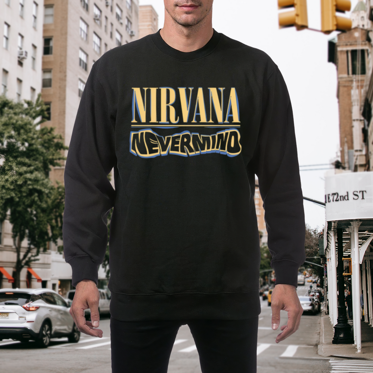 Artwork preview for Nirvana Nevermind Logo Crewneck Sweatshirt