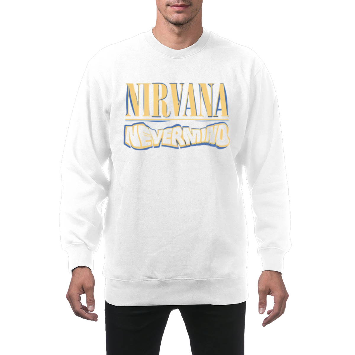 Nirvana Nevermind Crewneck Sweatshirt – Retro Logo