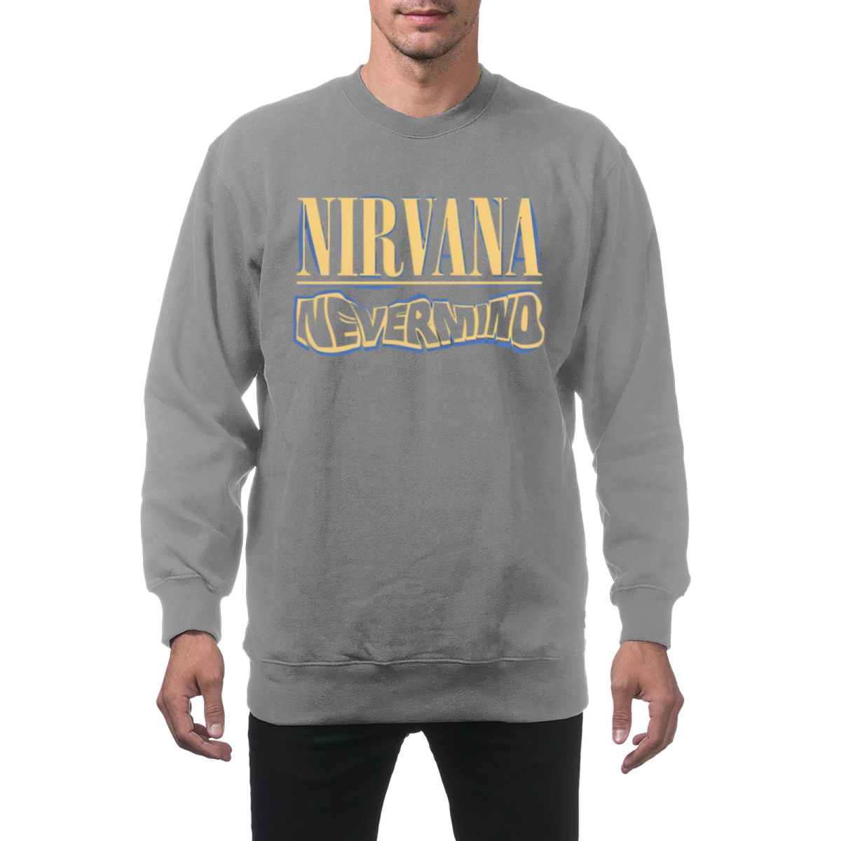 Nirvana Nevermind Crewneck Sweatshirt – Retro Logo