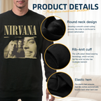 Artwork preview for Nirvana Vintage Band Portrait Crewneck Sweatshirt