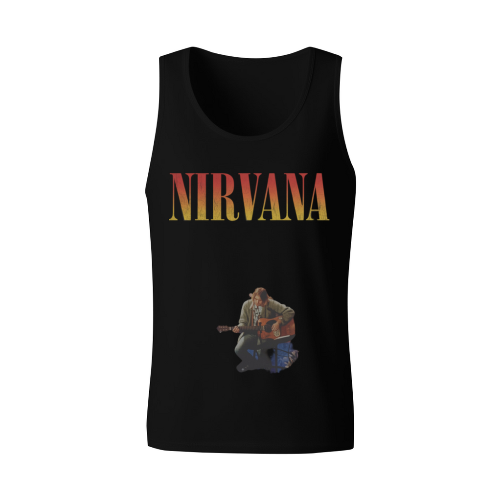 Nirvana Unplugged Acoustic Guitar Graphic Tank Top product image featuring acoustic guitar performance