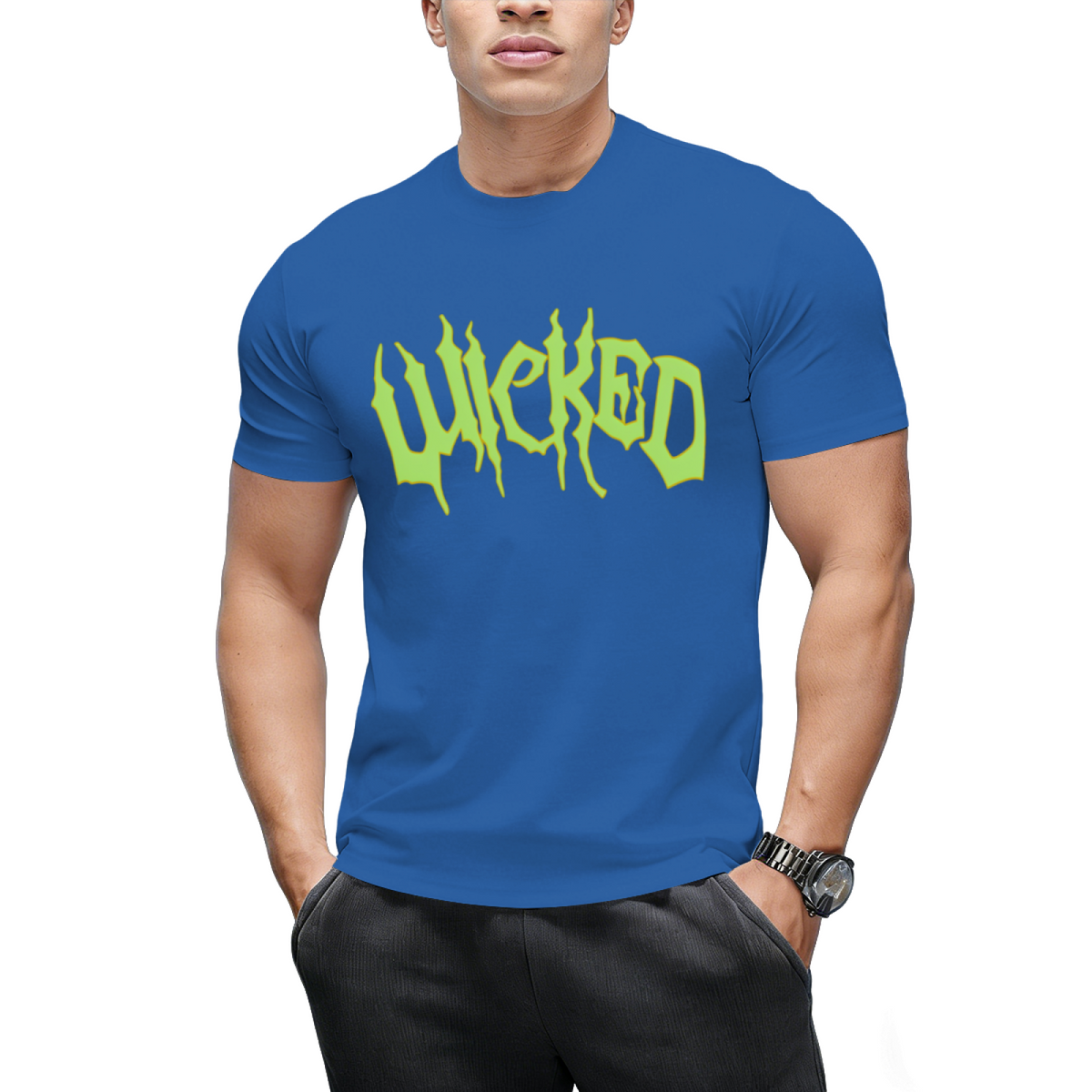 Wicked Green Gothic Lettering T-Shirt