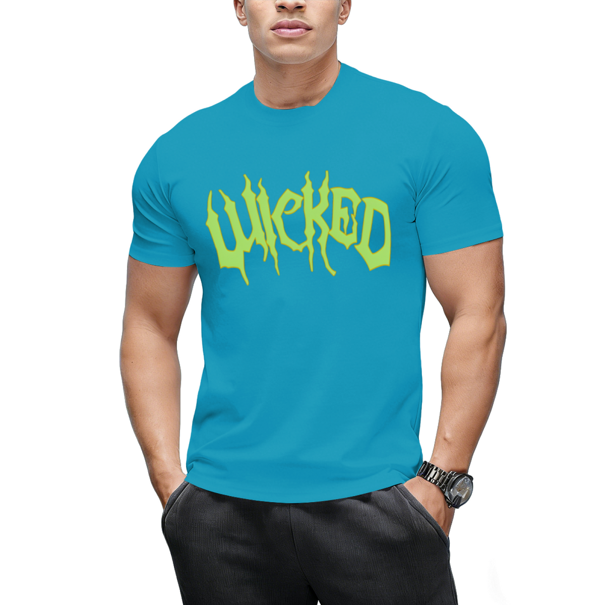 Wicked Green Gothic Lettering T-Shirt