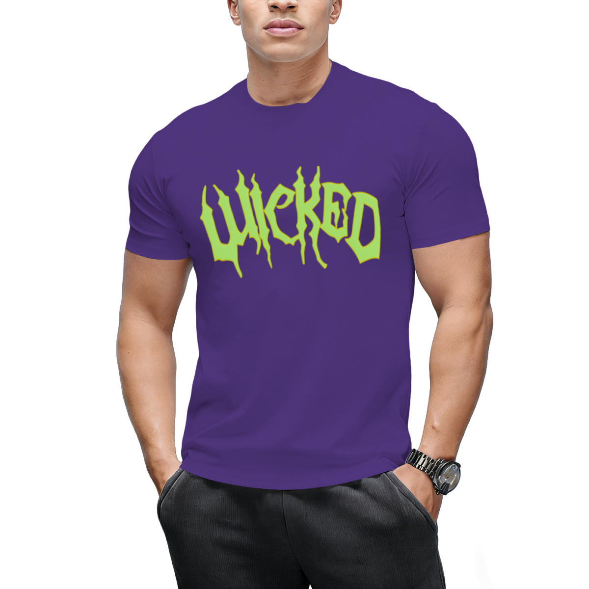 Wicked Green Gothic Lettering T-Shirt