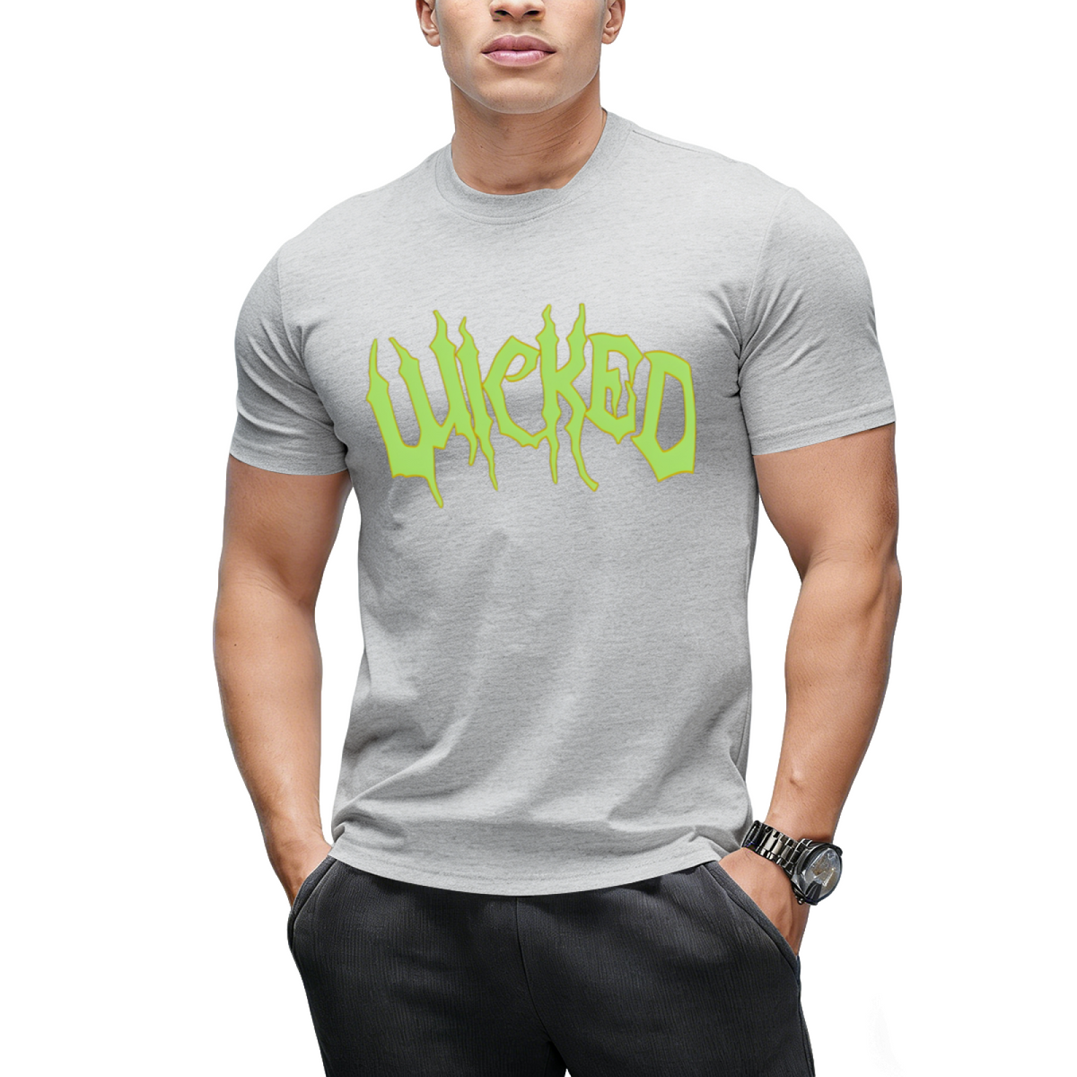 Wicked Green Gothic Lettering T-Shirt