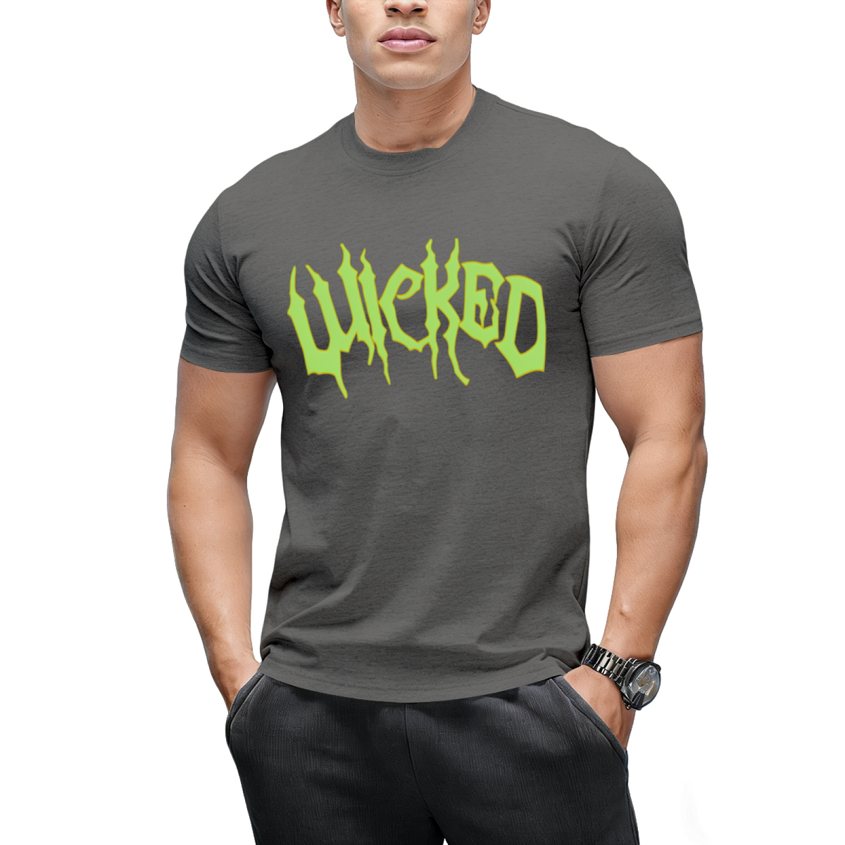 Wicked Green Gothic Lettering T-Shirt
