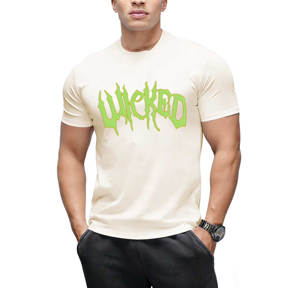 Wicked Green Gothic Lettering T-Shirt