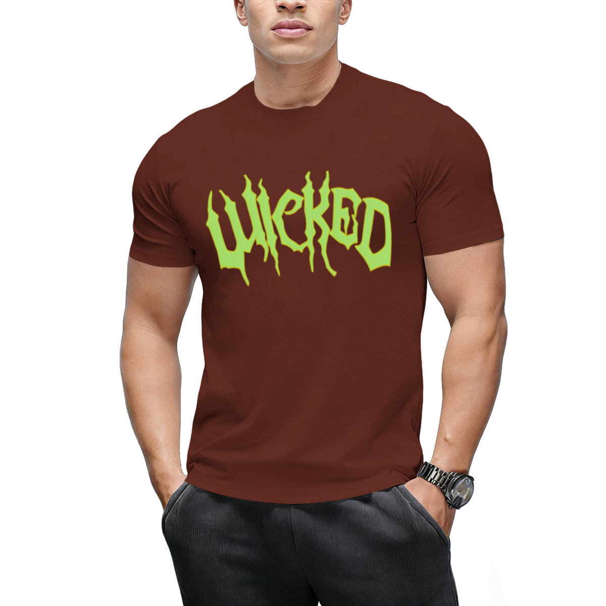 Wicked Green Gothic Lettering T-Shirt