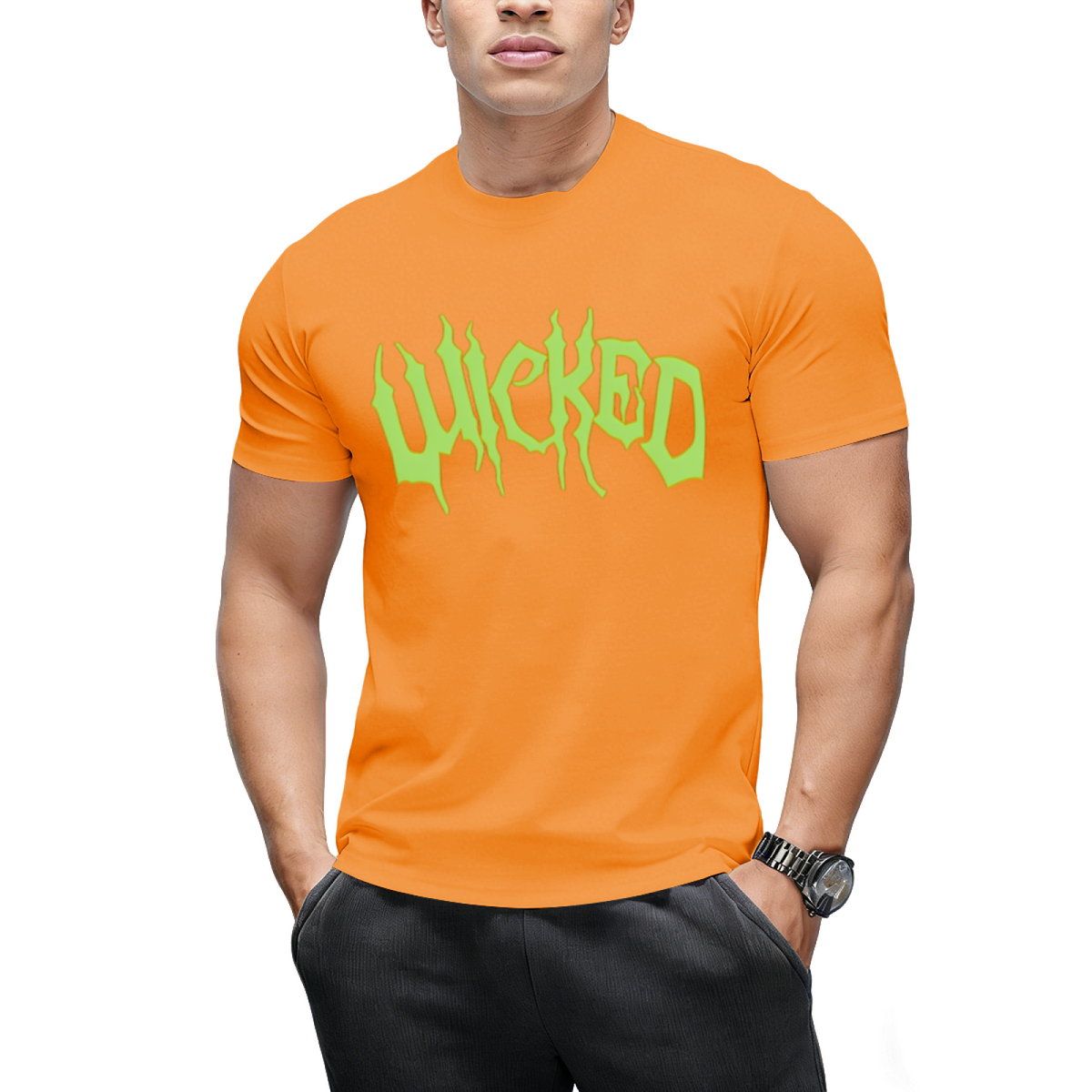 Wicked Green Gothic Lettering T-Shirt