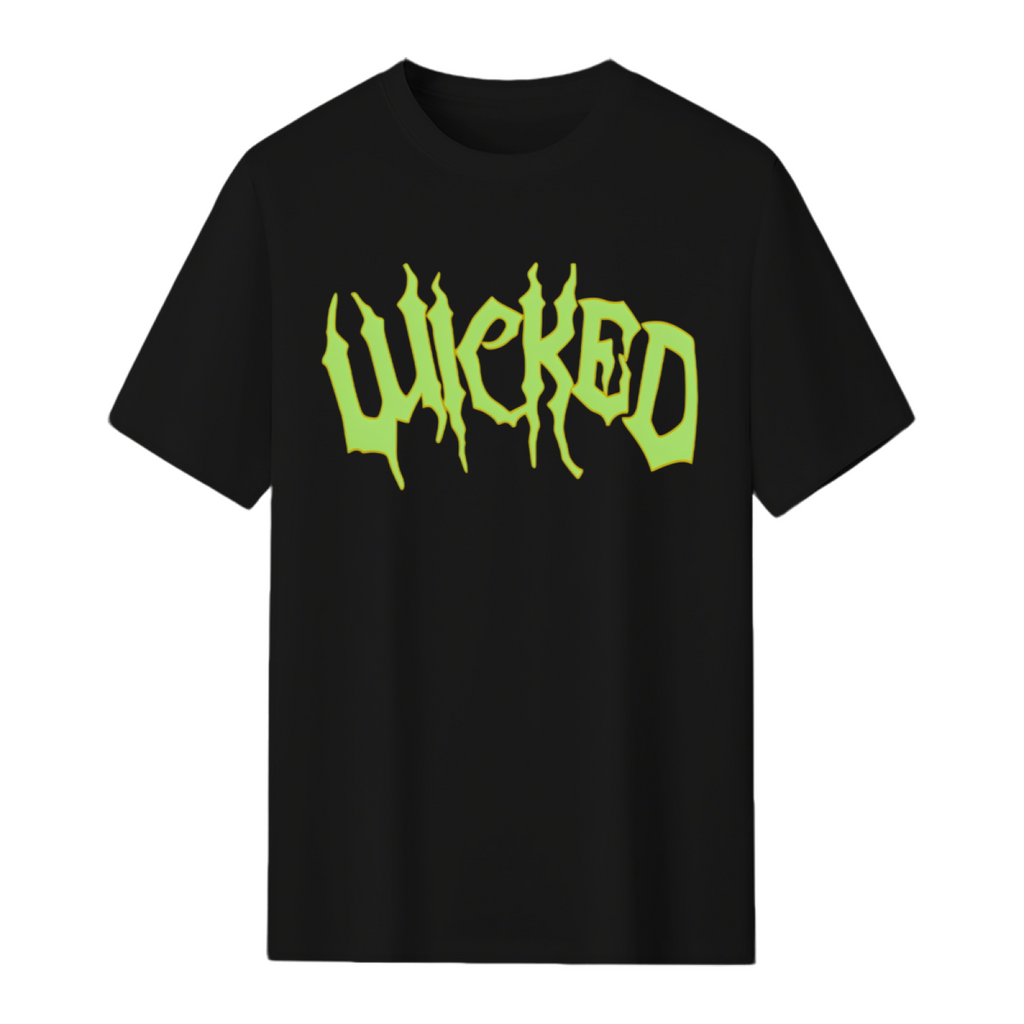 Wicked Green Gothic Lettering T-Shirt