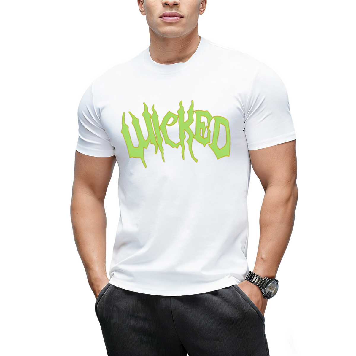 Wicked Green Gothic Lettering T-Shirt