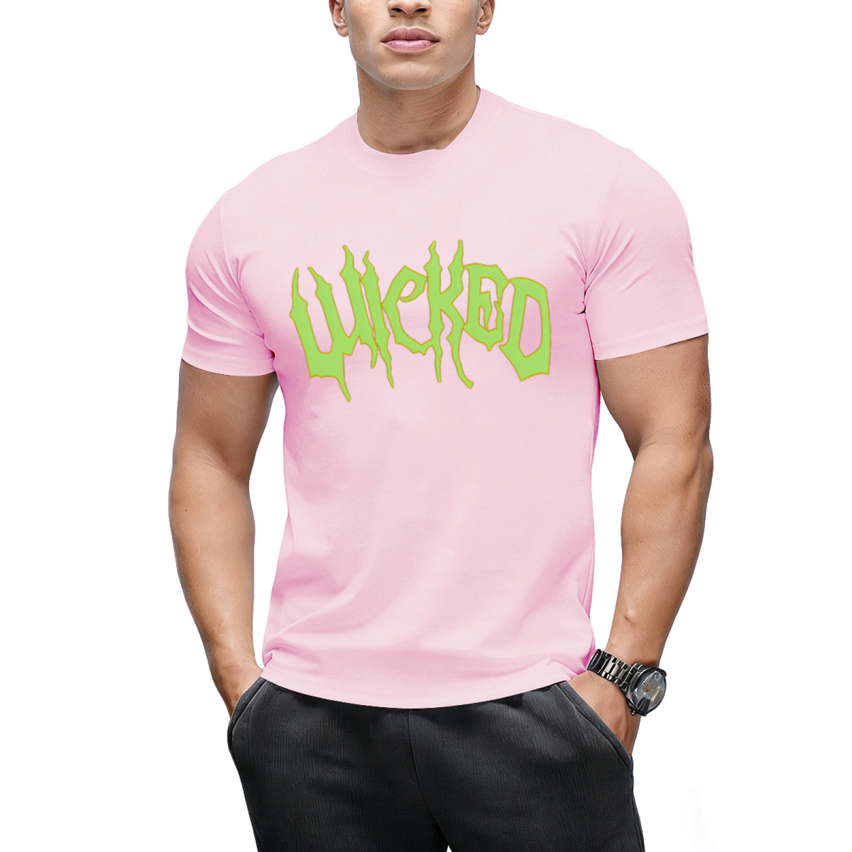 Wicked Green Gothic Lettering T-Shirt