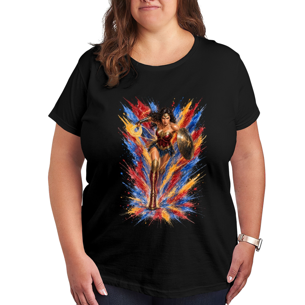 Lasso and Shield Splash Women's T-Shirt for Summer