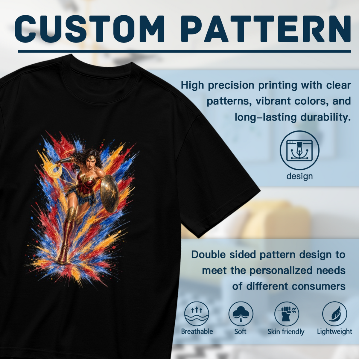 Lasso and Shield Splash Women's T-Shirt for Summer