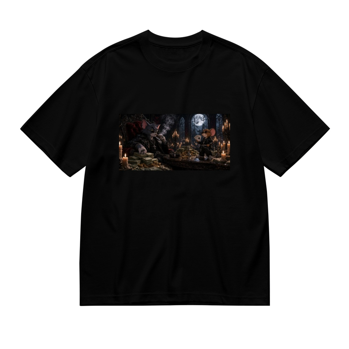 Gothic Candlelit Banquet Women's T-Shirt for Halloween