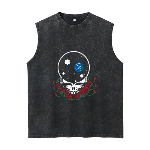 Grateful Dead washed graphic tank top with Space Your Face graphic