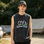 Grateful Dead washed graphic tank top with Diamond 60 Bears Tie-Dye Pants graphic