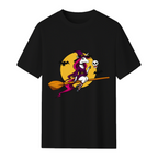 Unicorn Witch Halloween Graphic T-Shirt