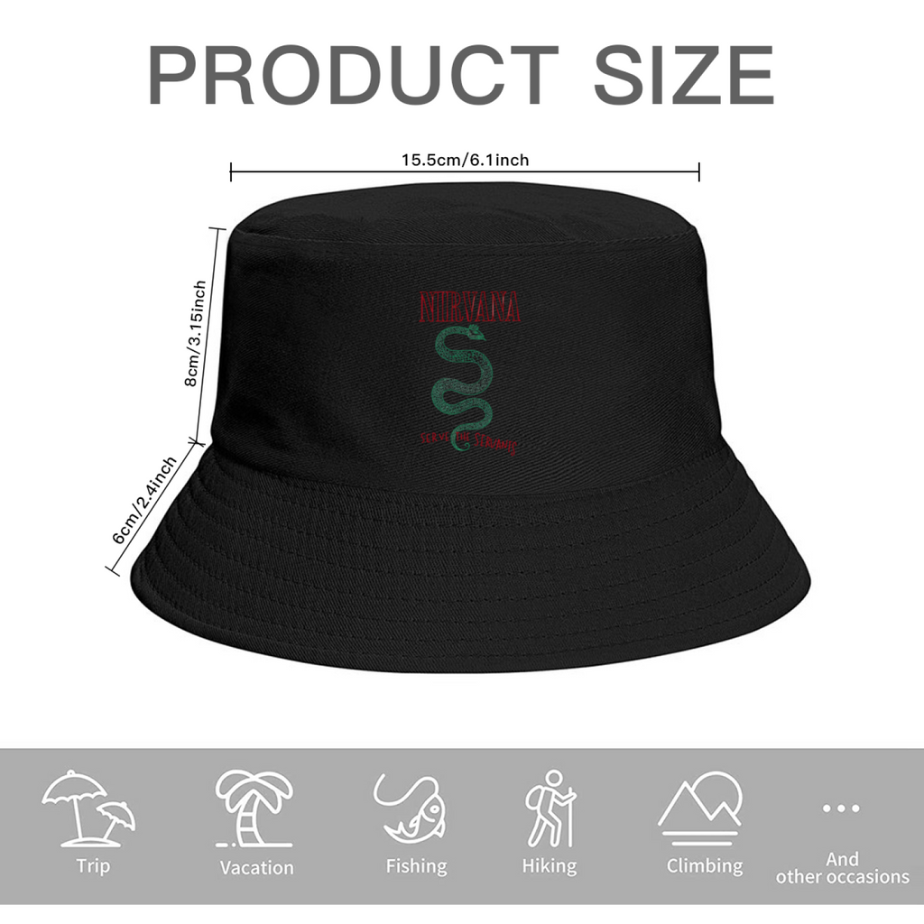 Nirvana Serve the Servants Graphic Bucket Hat product image with Serve the Servants song reference